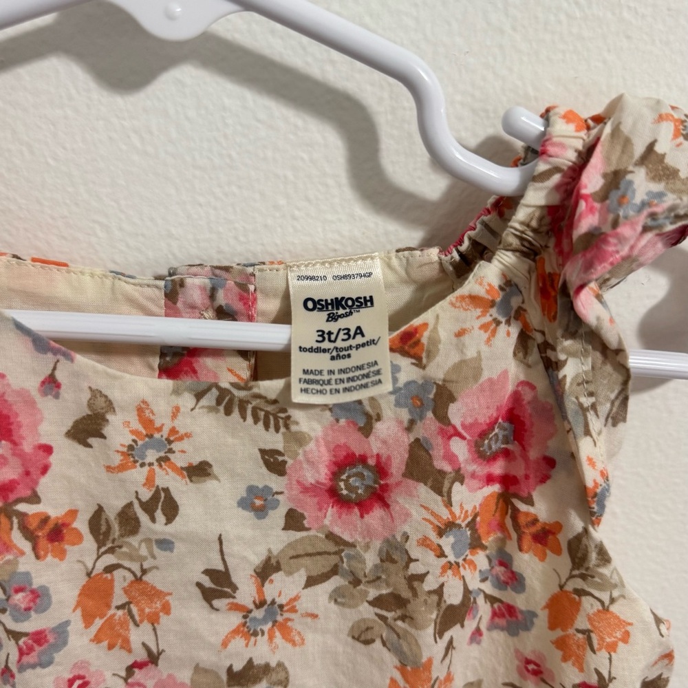 OshKosh B'gosh 3T Toddler Girl Floral Dress - Picture 3 of 3